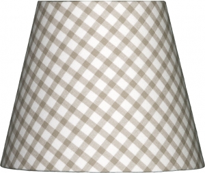 Lampenschirm beige Karo mittel S